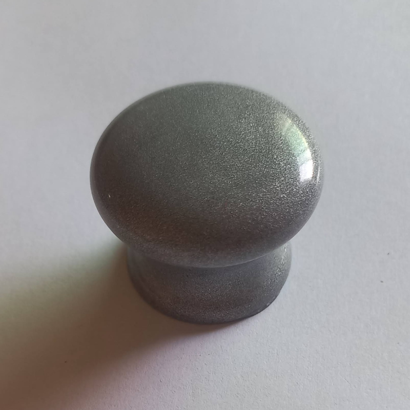 Bouton de Meuble ronde KROMAKNOB - Gris Métallique Ø 30 mm